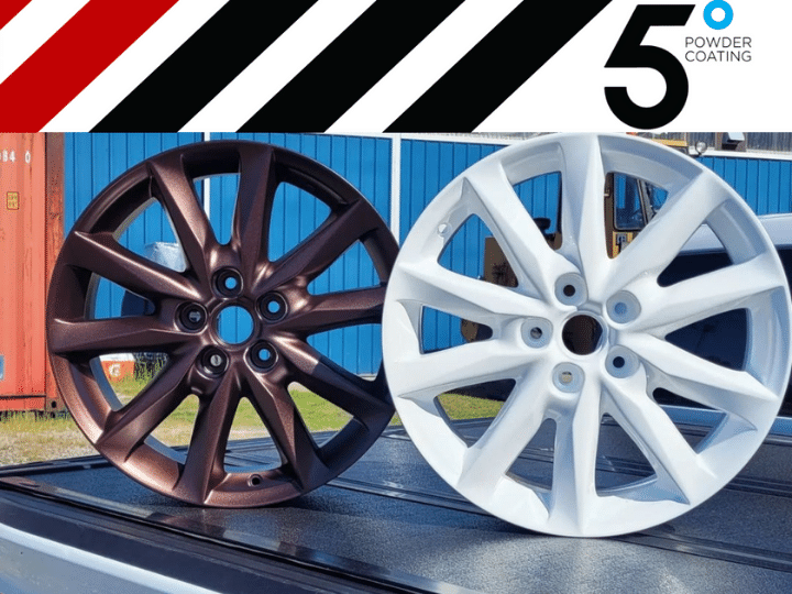 Powder coated rims in delta.Black & White Wheels